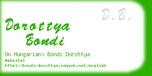 dorottya bondi business card